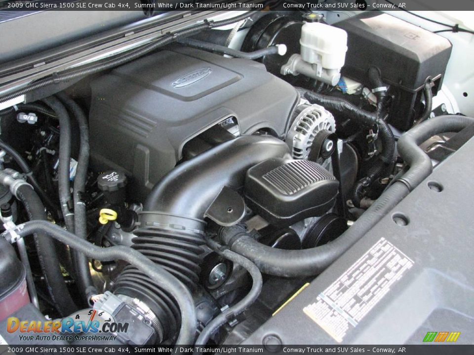 2009 GMC Sierra 1500 SLE Crew Cab 4x4 Summit White / Dark Titanium/Light Titanium Photo #23