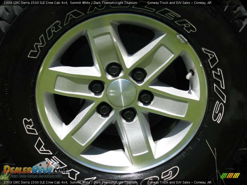 2009 GMC Sierra 1500 SLE Crew Cab 4x4 Summit White / Dark Titanium/Light Titanium Photo #24