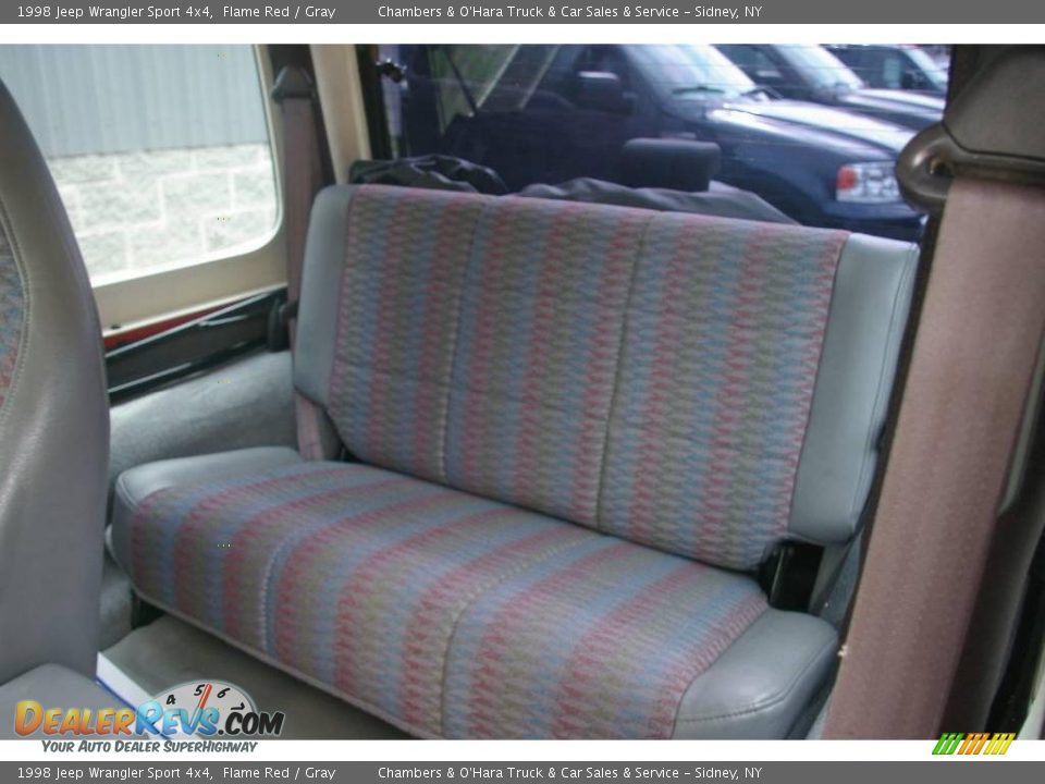 1998 Jeep Wrangler Sport 4x4 Flame Red / Gray Photo #4