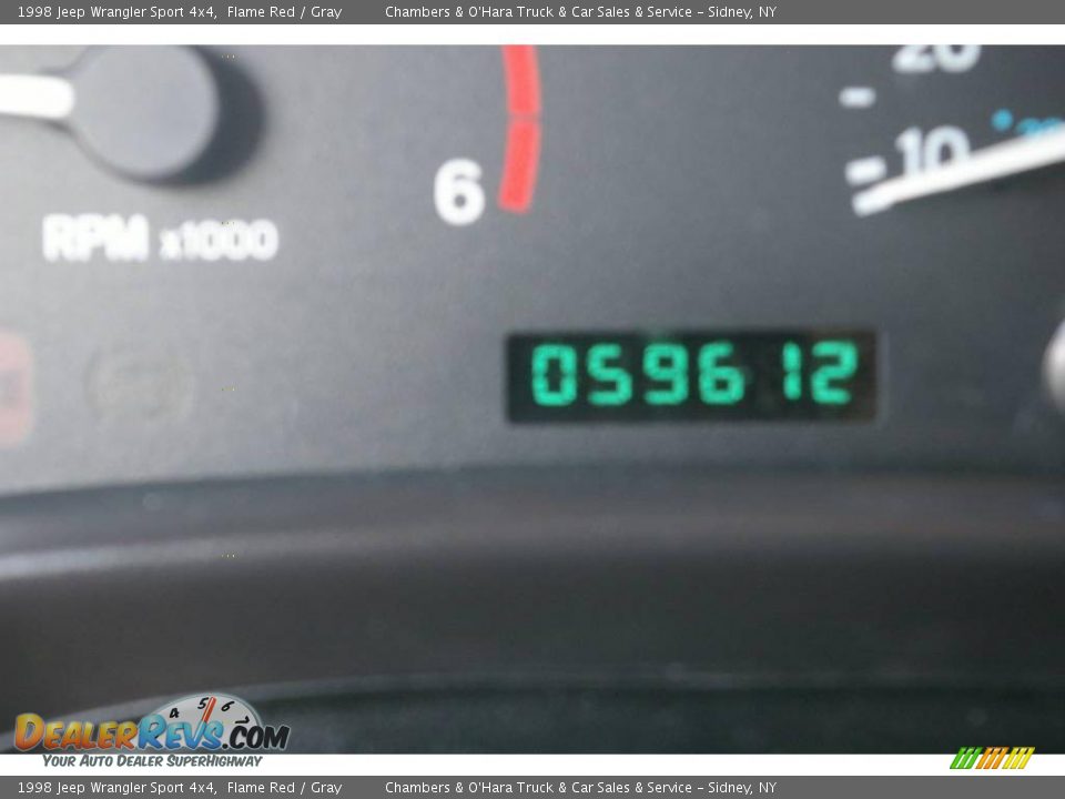 1998 Jeep Wrangler Sport 4x4 Flame Red / Gray Photo #5