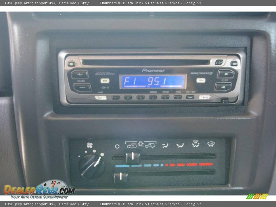 1998 Jeep Wrangler Sport 4x4 Flame Red / Gray Photo #6