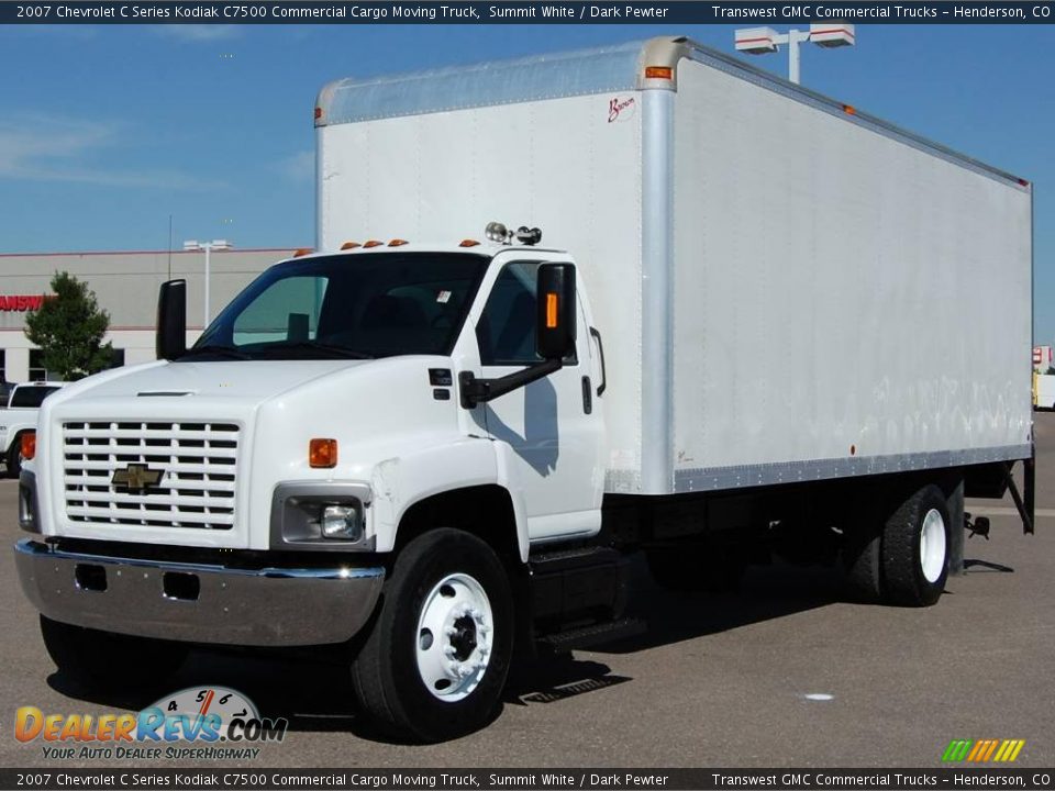2007 Chevrolet C Series Kodiak C7500 Commercial Cargo Moving Truck Summit White / Dark Pewter Photo #3
