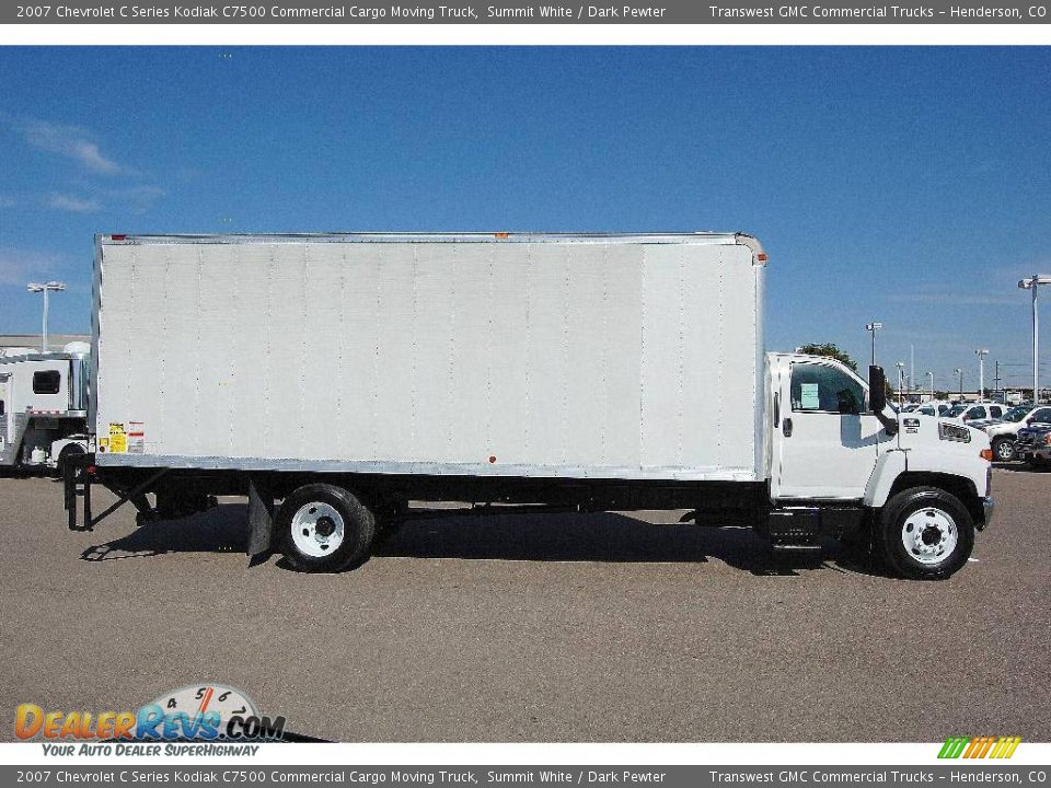 2007 Chevrolet C Series Kodiak C7500 Commercial Cargo Moving Truck Summit White / Dark Pewter Photo #8