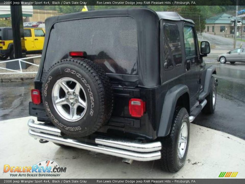 2006 Jeep Wrangler Sport 4x4 Black / Dark Slate Gray Photo #4