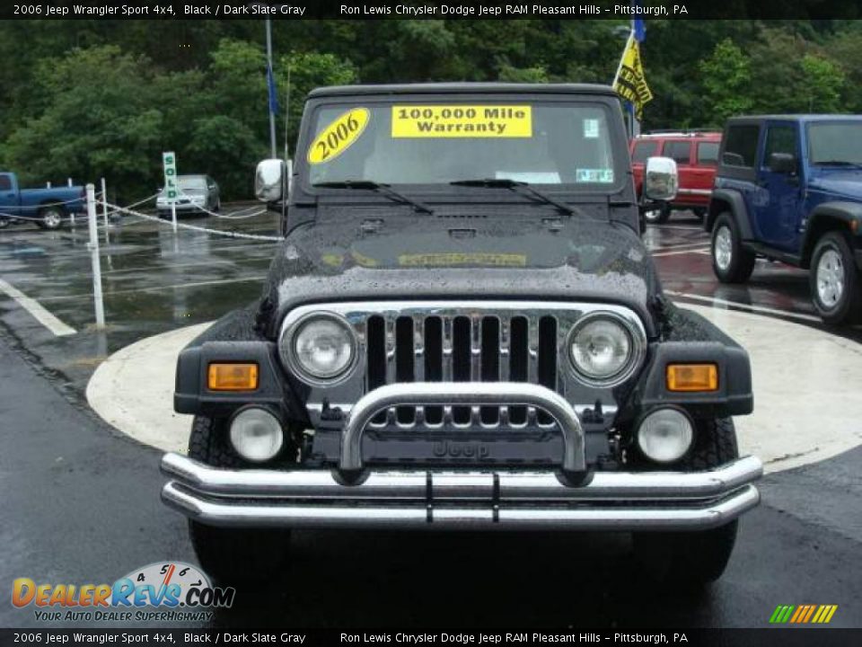 2006 Jeep Wrangler Sport 4x4 Black / Dark Slate Gray Photo #7