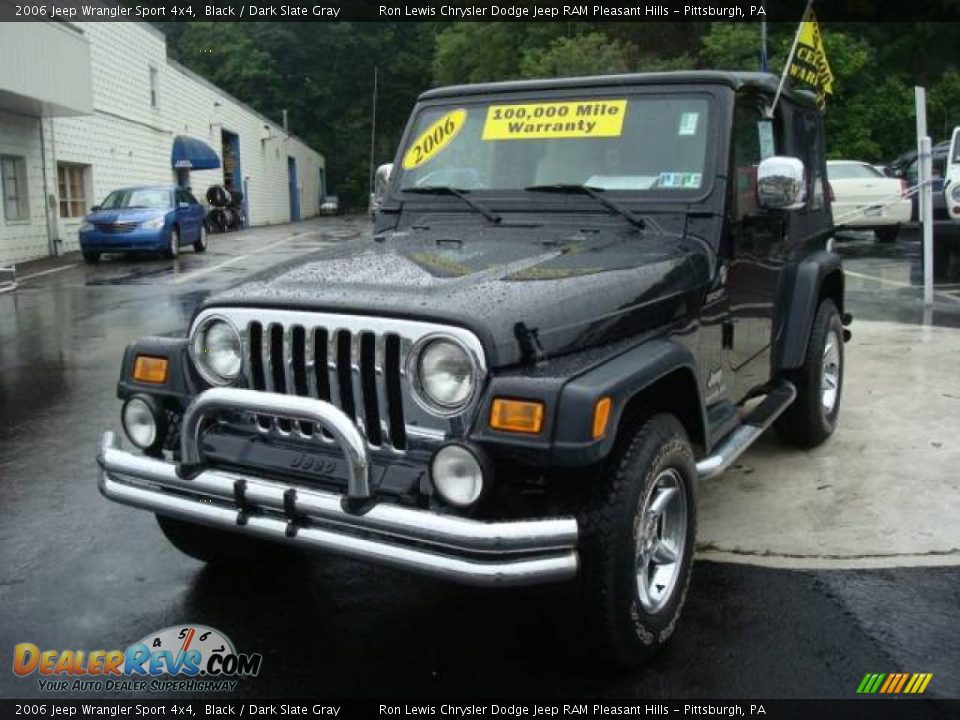 2006 Jeep Wrangler Sport 4x4 Black / Dark Slate Gray Photo #8