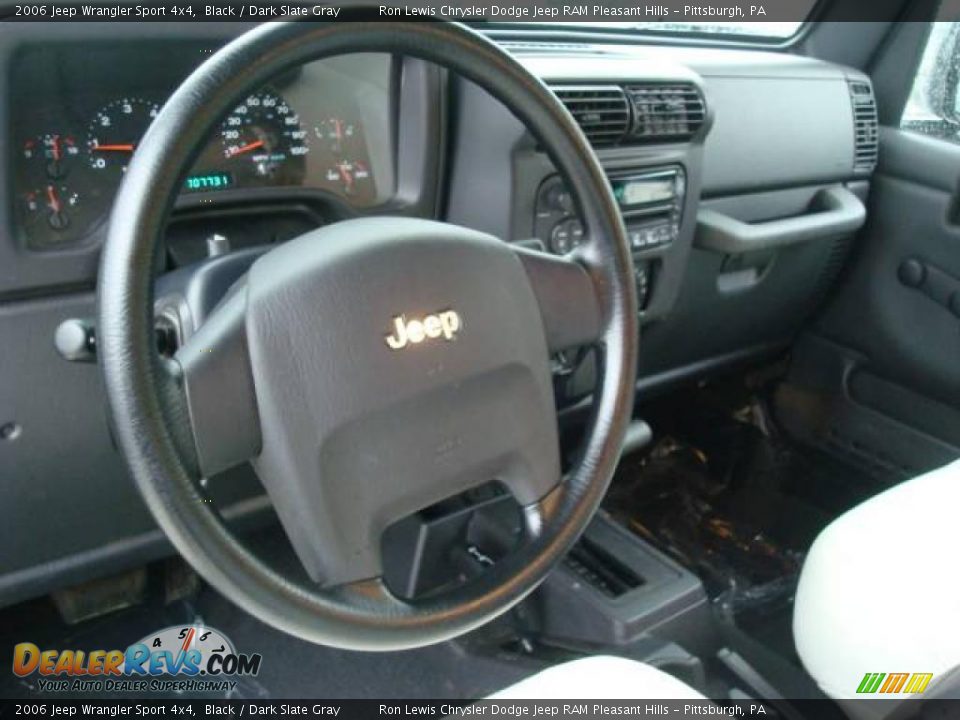 2006 Jeep Wrangler Sport 4x4 Black / Dark Slate Gray Photo #18