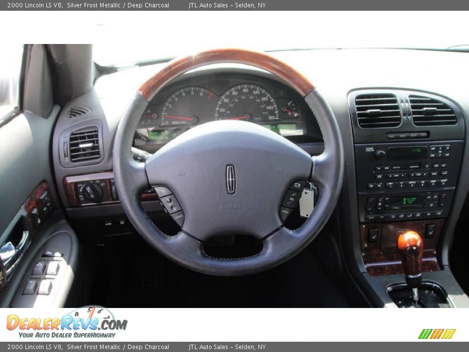 2000 Lincoln LS V8 Silver Frost Metallic / Deep Charcoal Photo #11