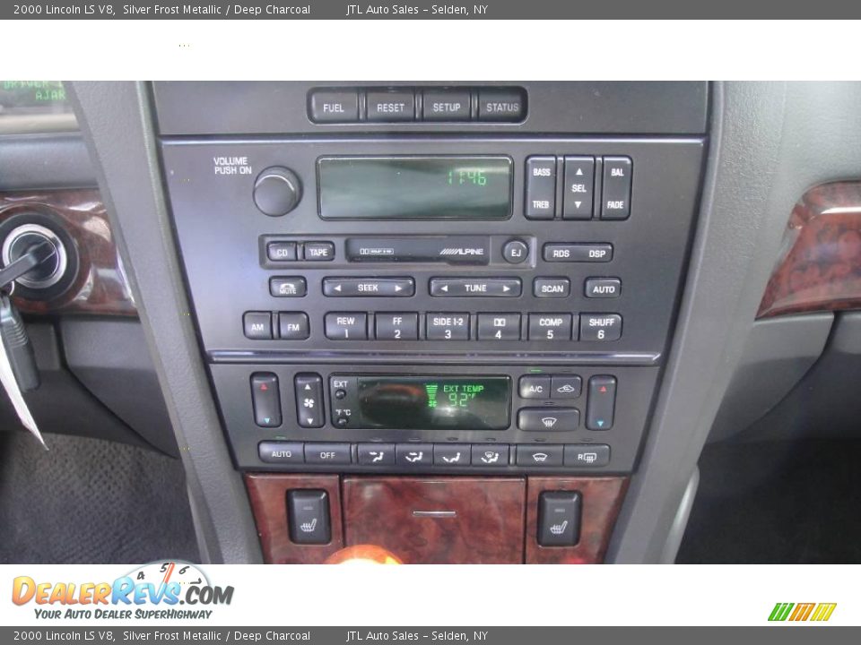 2000 Lincoln LS V8 Silver Frost Metallic / Deep Charcoal Photo #13