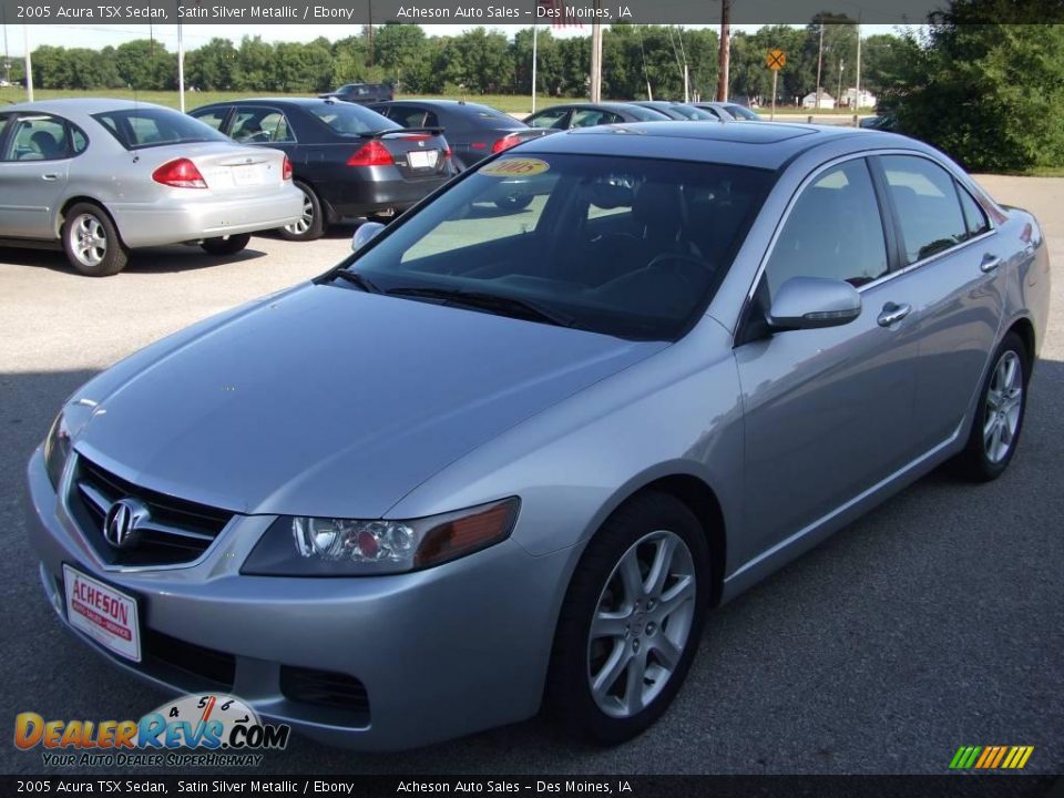 2005 Acura TSX Sedan Satin Silver Metallic / Ebony Photo #1