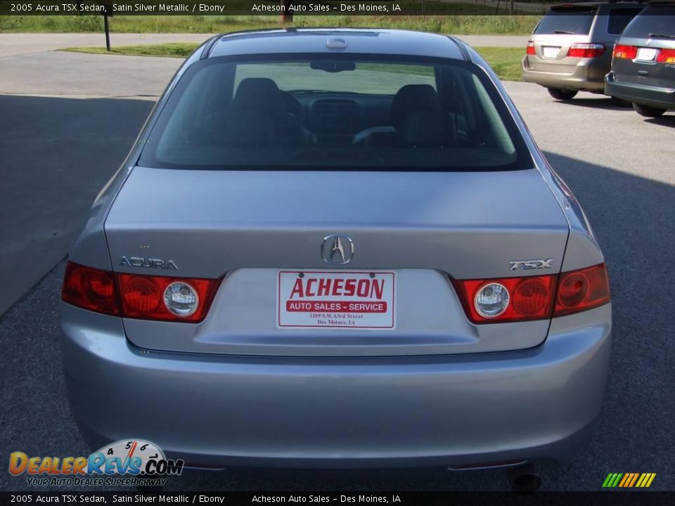 2005 Acura TSX Sedan Satin Silver Metallic / Ebony Photo #4