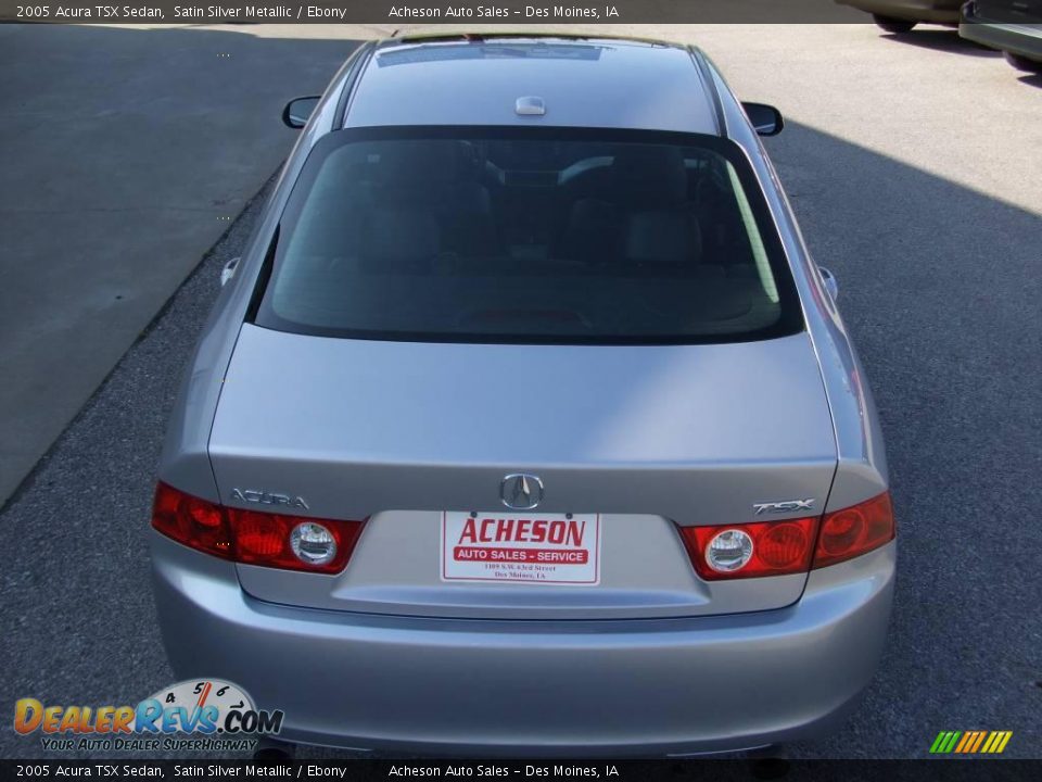 2005 Acura TSX Sedan Satin Silver Metallic / Ebony Photo #5