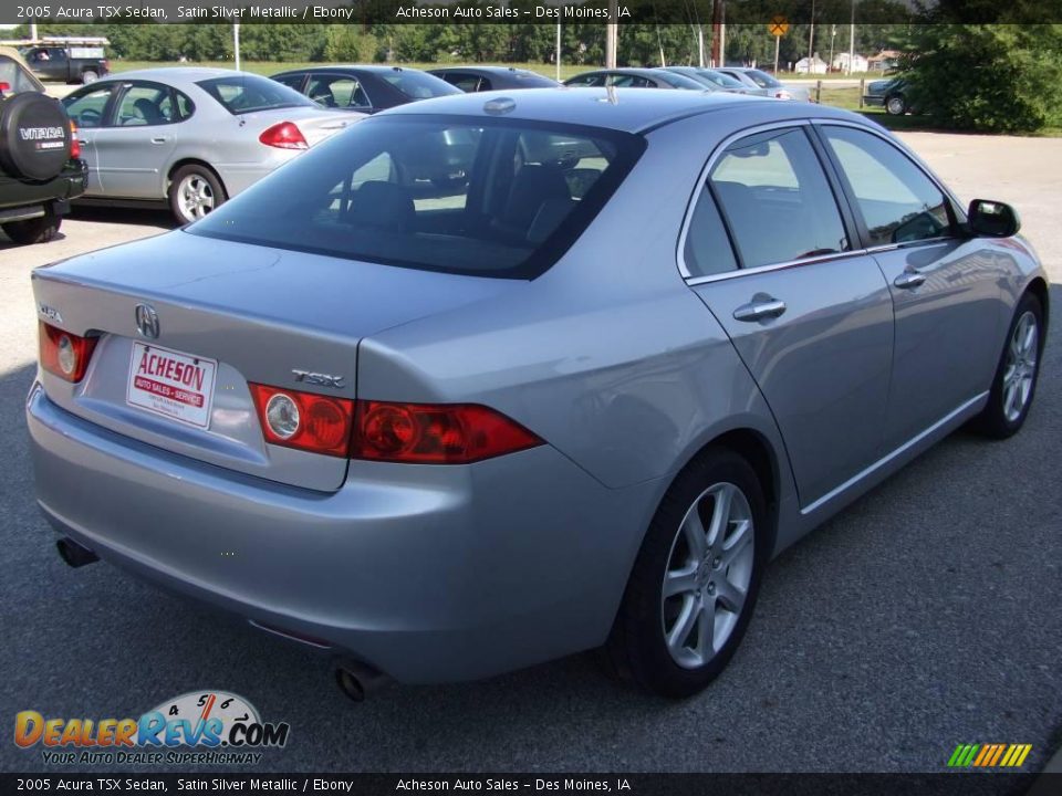 2005 Acura TSX Sedan Satin Silver Metallic / Ebony Photo #6