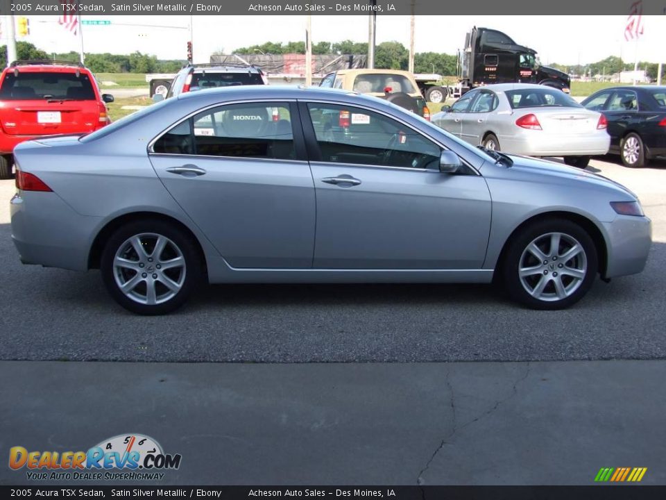 2005 Acura TSX Sedan Satin Silver Metallic / Ebony Photo #7