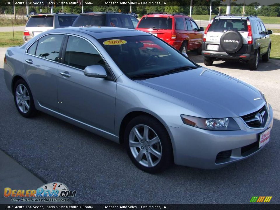 2005 Acura TSX Sedan Satin Silver Metallic / Ebony Photo #8
