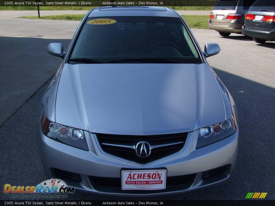 2005 Acura TSX Sedan Satin Silver Metallic / Ebony Photo #9