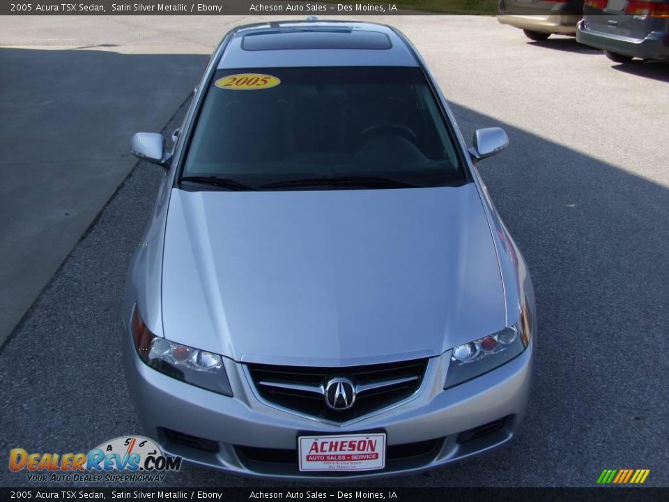 2005 Acura TSX Sedan Satin Silver Metallic / Ebony Photo #10