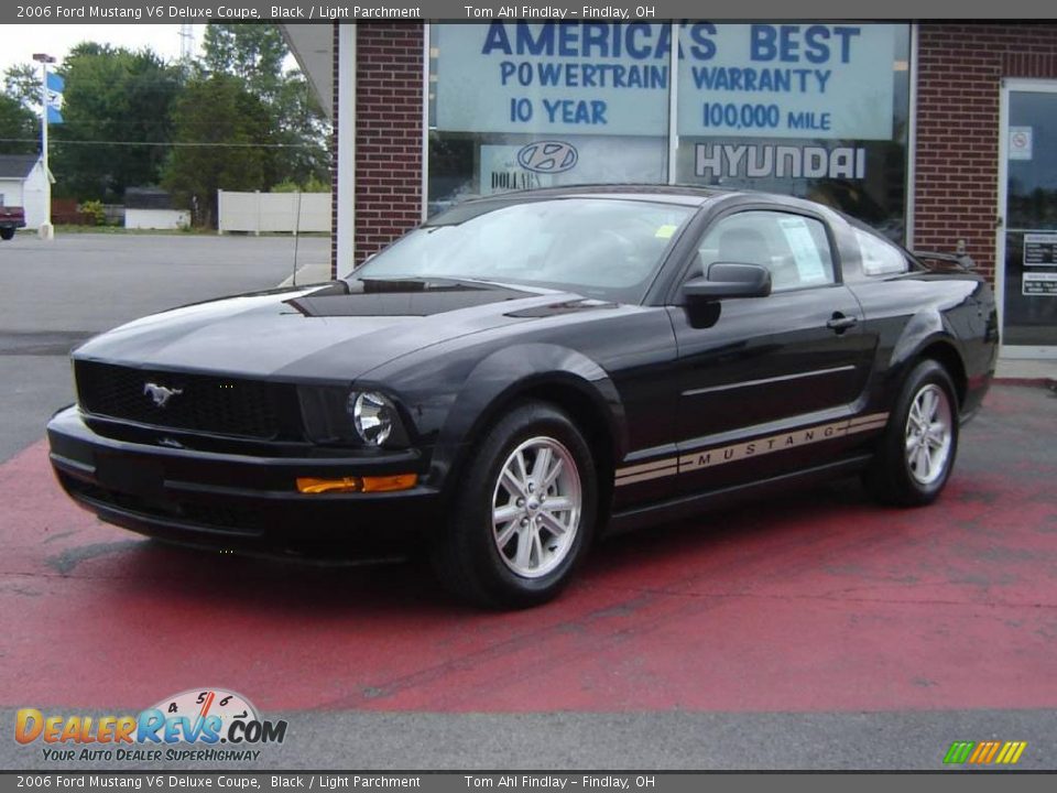 2006 Ford Mustang V6 Deluxe Coupe Black / Light Parchment Photo #1