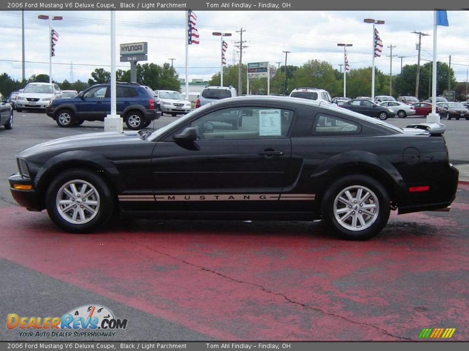 2006 Ford Mustang V6 Deluxe Coupe Black / Light Parchment Photo #2