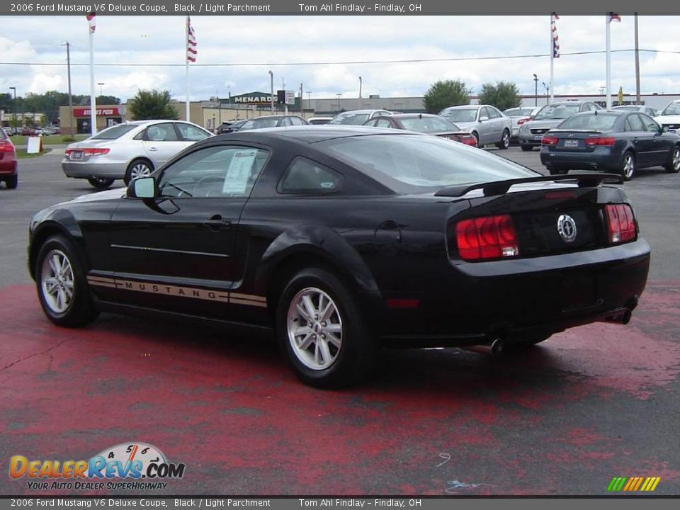 2006 Ford Mustang V6 Deluxe Coupe Black / Light Parchment Photo #3