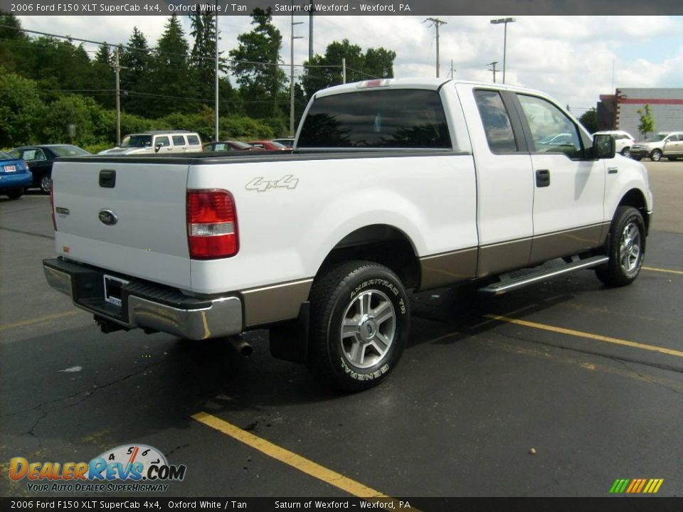 2006 Ford F150 XLT SuperCab 4x4 Oxford White / Tan Photo #4
