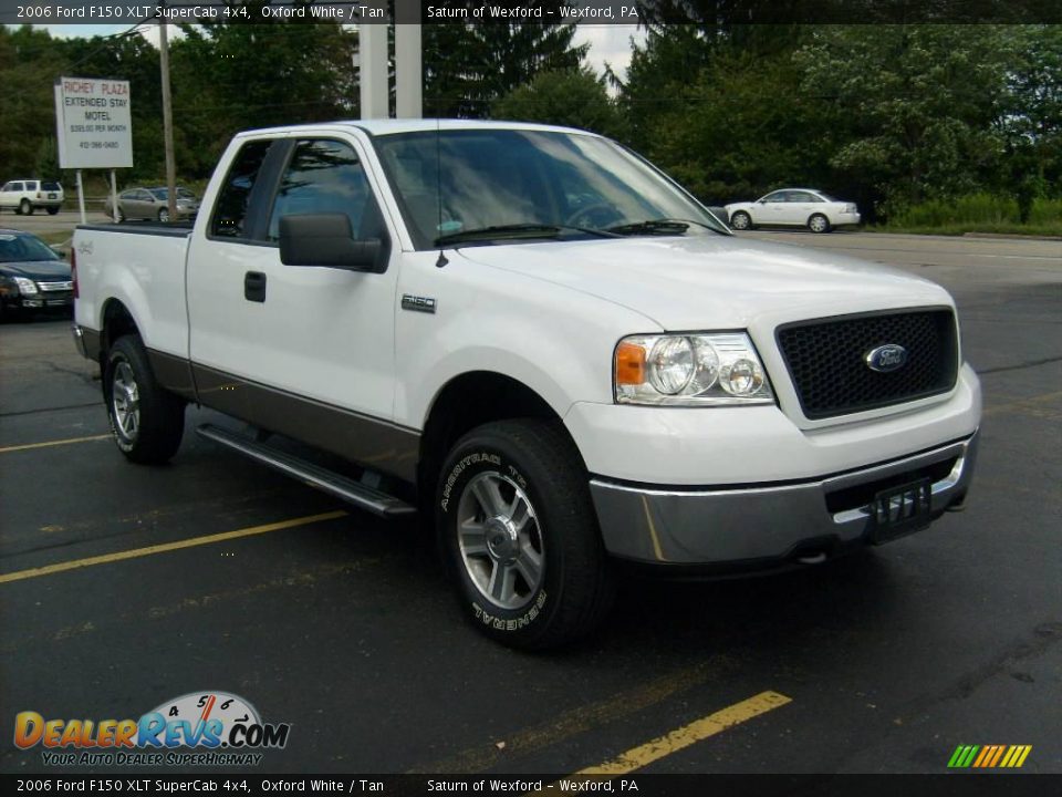 2006 Ford F150 XLT SuperCab 4x4 Oxford White / Tan Photo #6