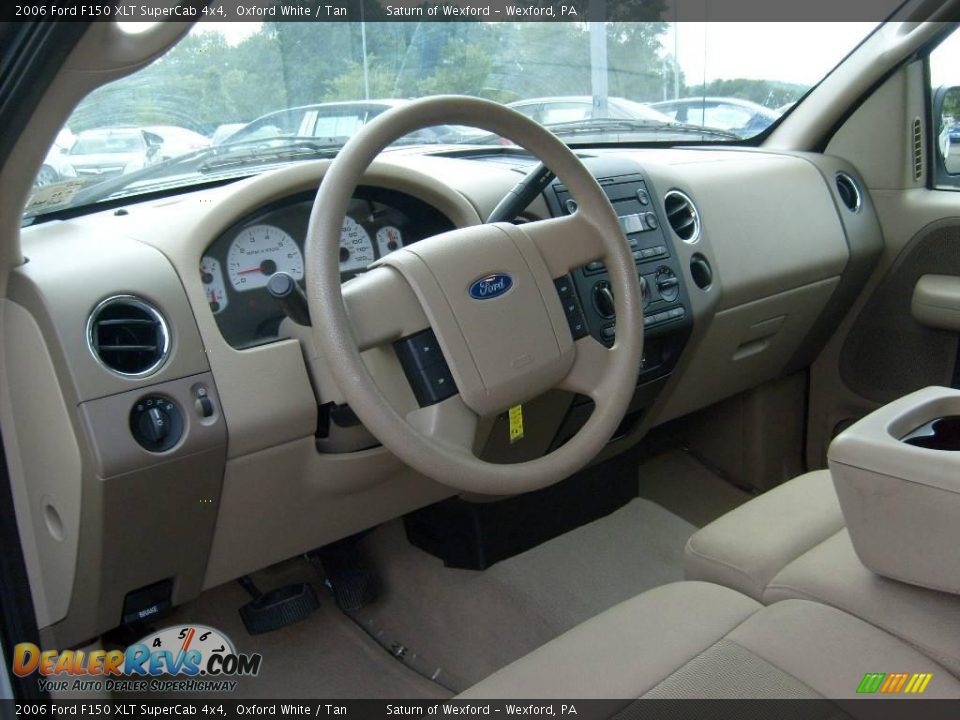 2006 Ford F150 XLT SuperCab 4x4 Oxford White / Tan Photo #11