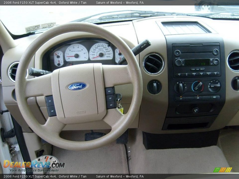 2006 Ford F150 XLT SuperCab 4x4 Oxford White / Tan Photo #14