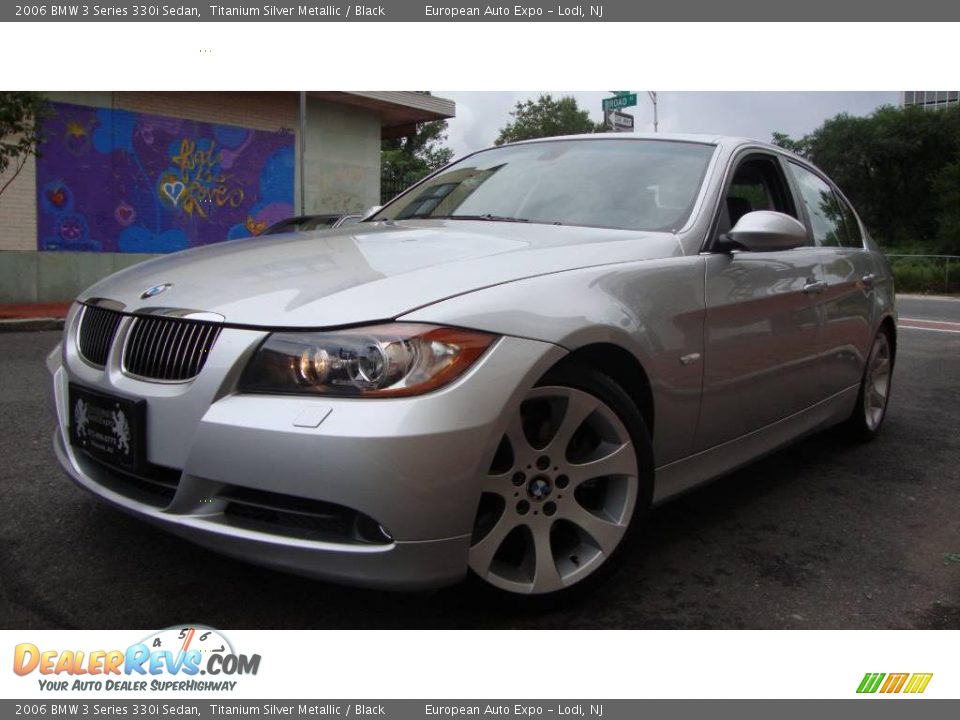 2006 BMW 3 Series 330i Sedan Titanium Silver Metallic / Black Photo #1