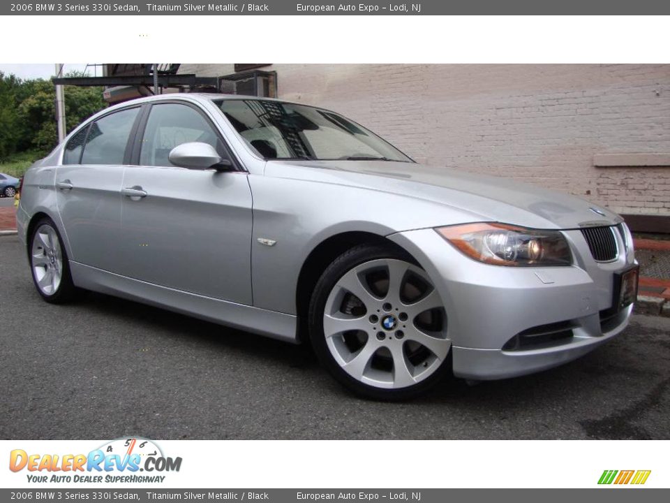 2006 BMW 3 Series 330i Sedan Titanium Silver Metallic / Black Photo #2