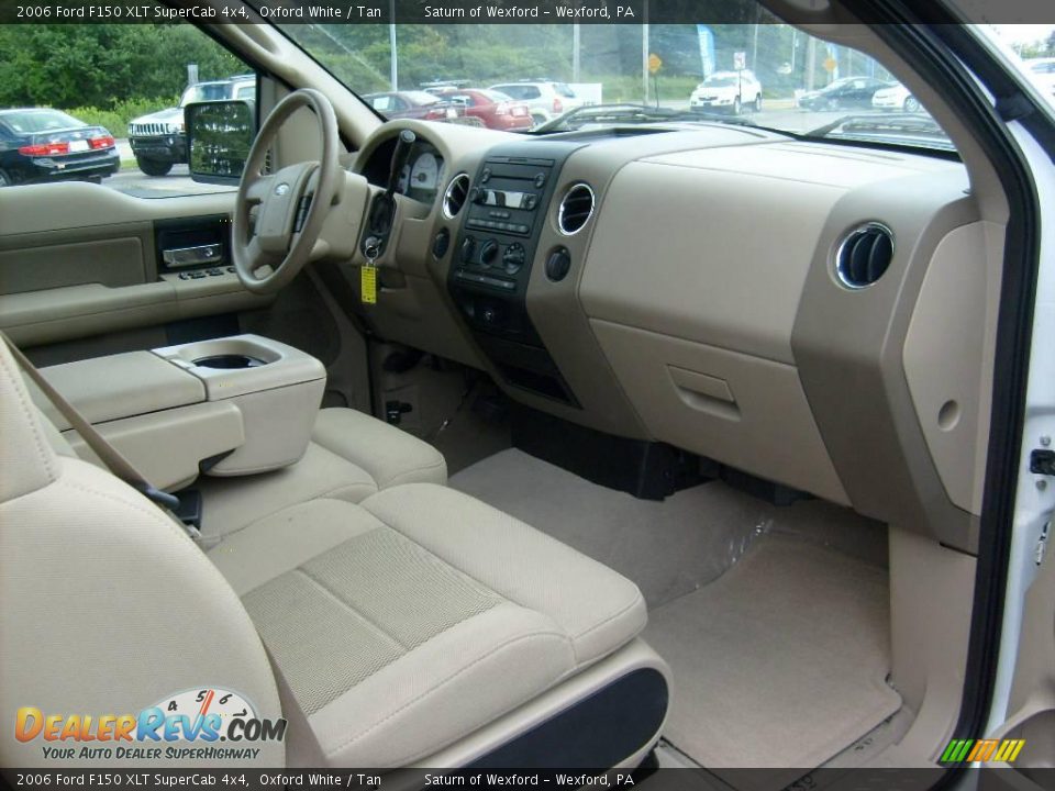 2006 Ford F150 XLT SuperCab 4x4 Oxford White / Tan Photo #17