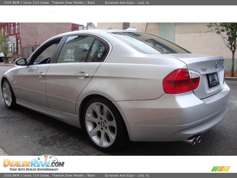 2006 BMW 3 Series 330i Sedan Titanium Silver Metallic / Black Photo #4