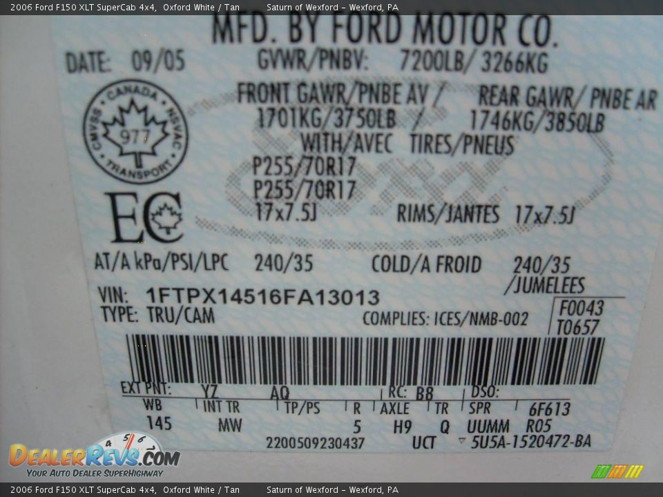 2006 Ford F150 XLT SuperCab 4x4 Oxford White / Tan Photo #18