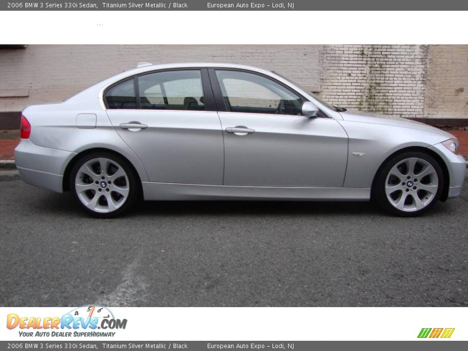 2006 BMW 3 Series 330i Sedan Titanium Silver Metallic / Black Photo #5