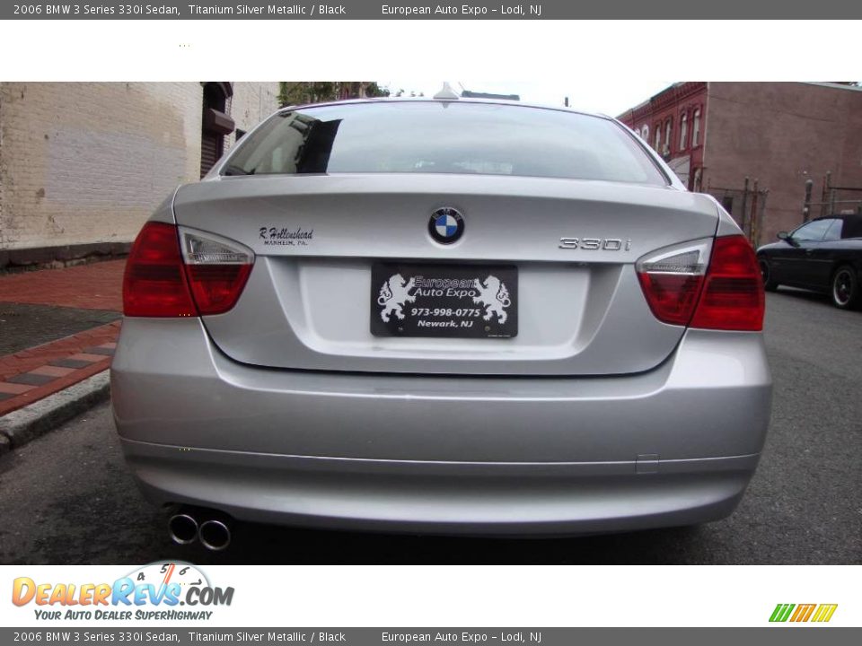 2006 BMW 3 Series 330i Sedan Titanium Silver Metallic / Black Photo #6