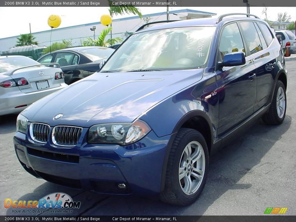 2006 BMW X3 3.0i Mystic Blue Metallic / Sand Beige Photo #8