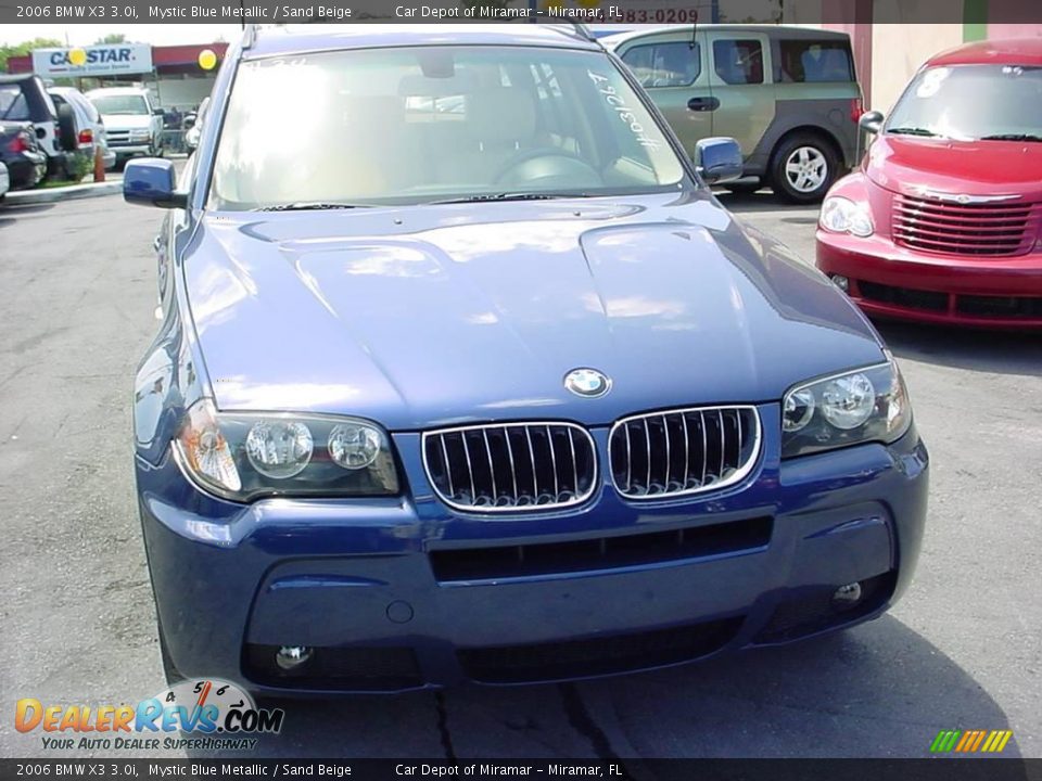 2006 BMW X3 3.0i Mystic Blue Metallic / Sand Beige Photo #9