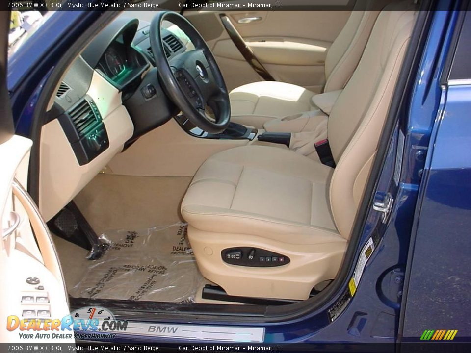2006 BMW X3 3.0i Mystic Blue Metallic / Sand Beige Photo #10