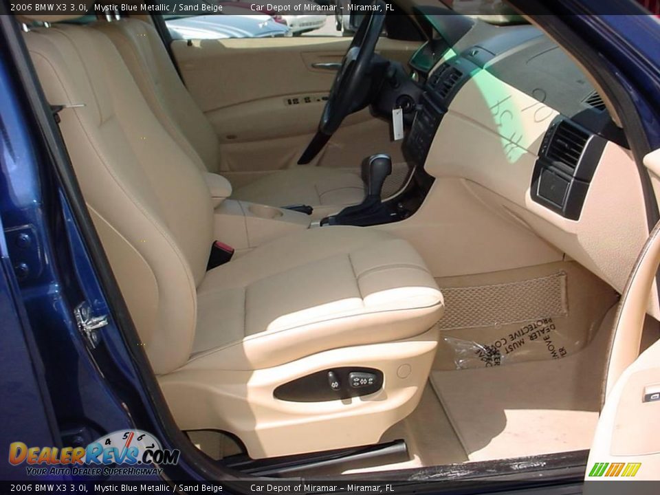 2006 BMW X3 3.0i Mystic Blue Metallic / Sand Beige Photo #11