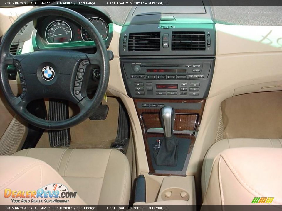 2006 BMW X3 3.0i Mystic Blue Metallic / Sand Beige Photo #14
