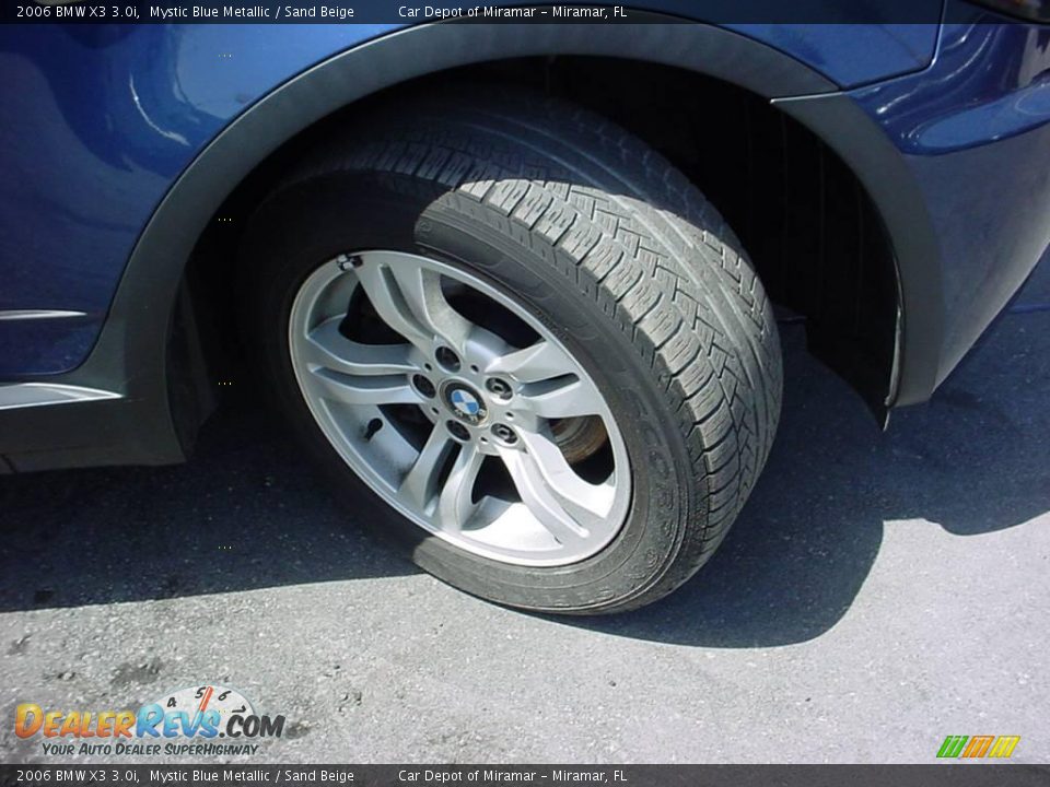 2006 BMW X3 3.0i Mystic Blue Metallic / Sand Beige Photo #15