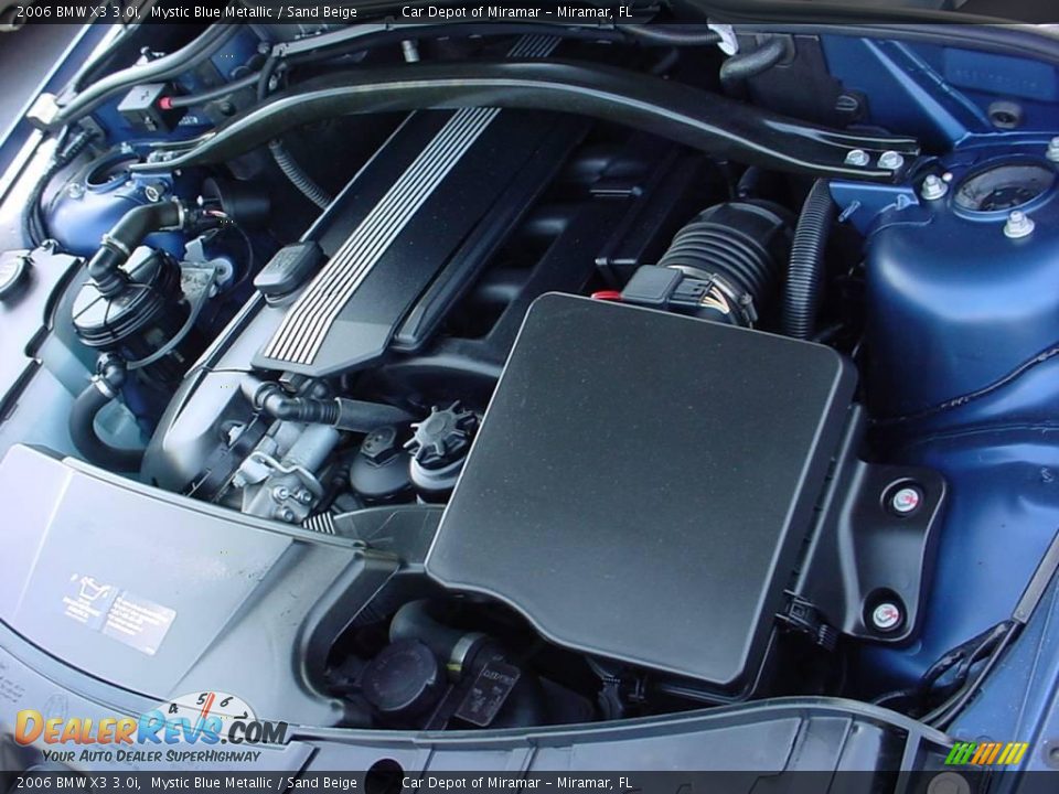 2006 BMW X3 3.0i Mystic Blue Metallic / Sand Beige Photo #16