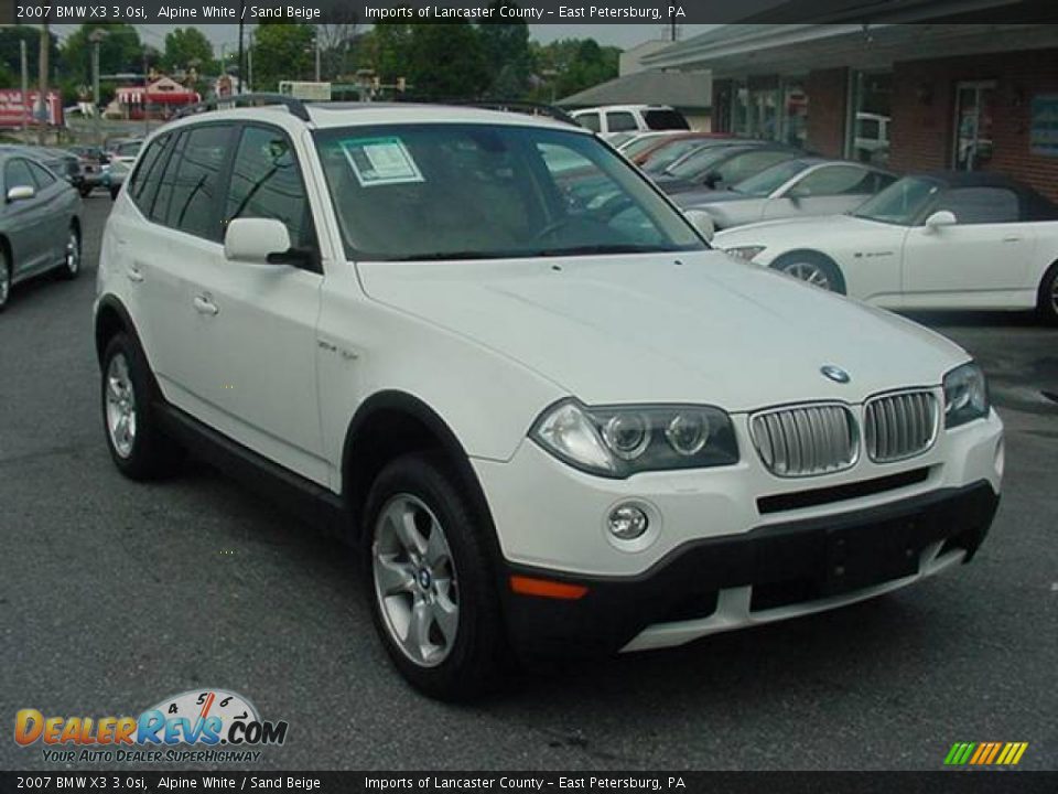 2007 BMW X3 3.0si Alpine White / Sand Beige Photo #1