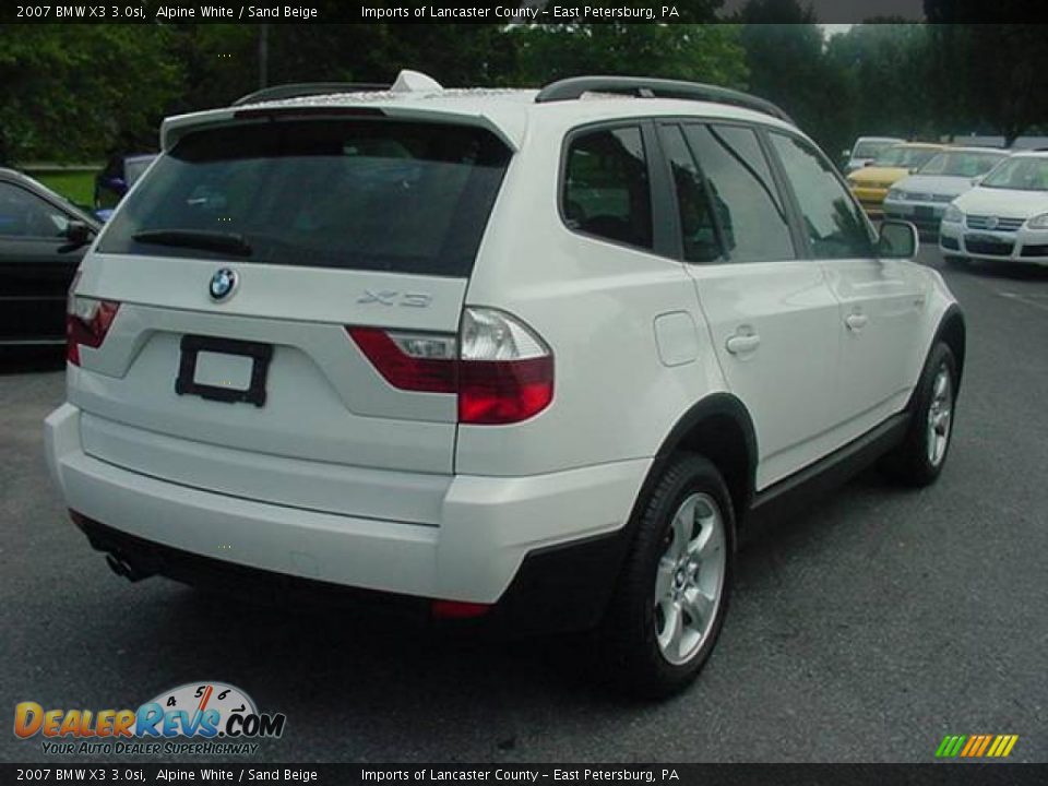 2007 BMW X3 3.0si Alpine White / Sand Beige Photo #3