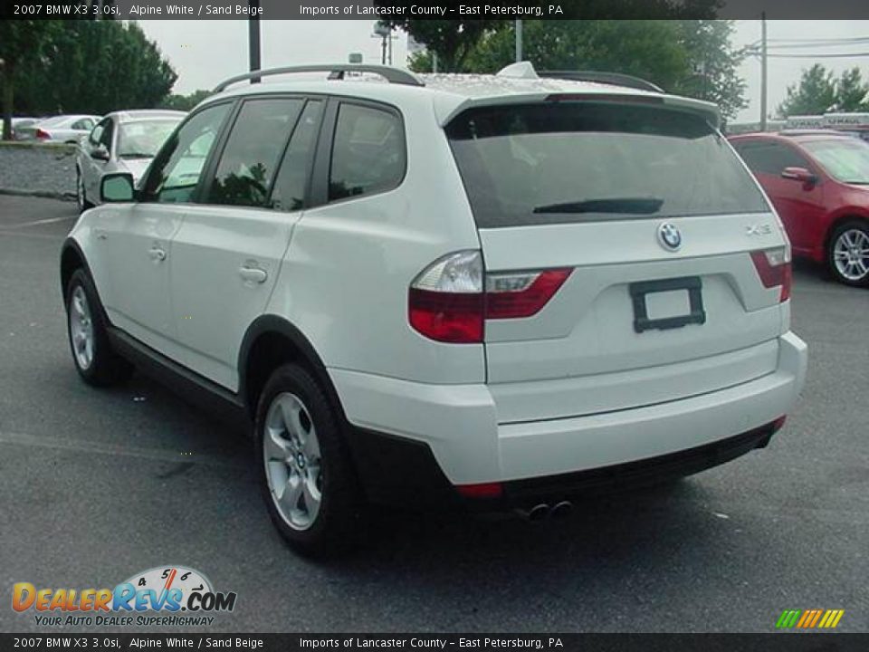 2007 BMW X3 3.0si Alpine White / Sand Beige Photo #5