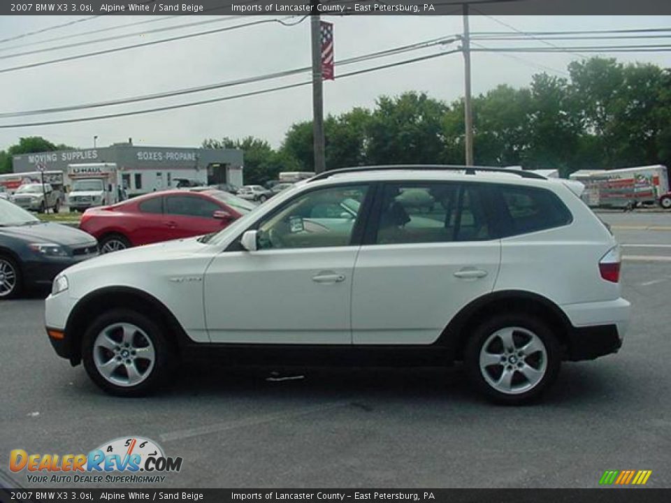 2007 BMW X3 3.0si Alpine White / Sand Beige Photo #6
