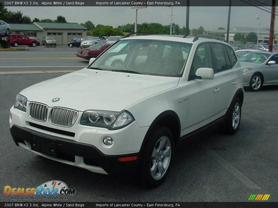 2007 BMW X3 3.0si Alpine White / Sand Beige Photo #7