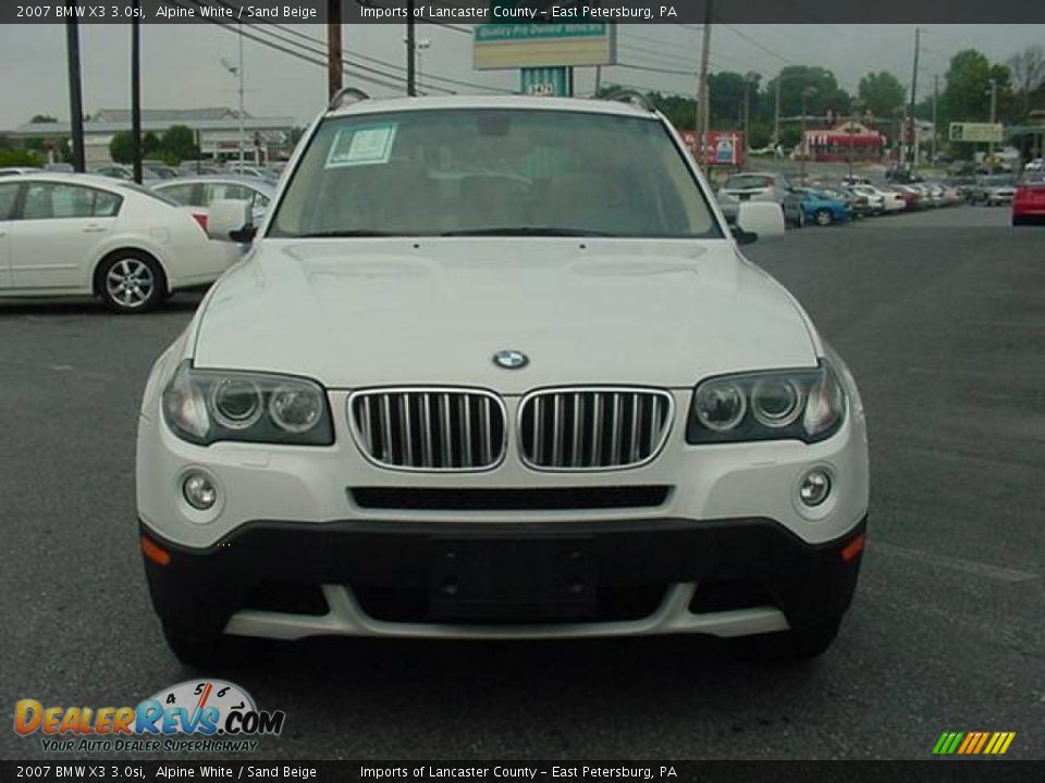 2007 BMW X3 3.0si Alpine White / Sand Beige Photo #8
