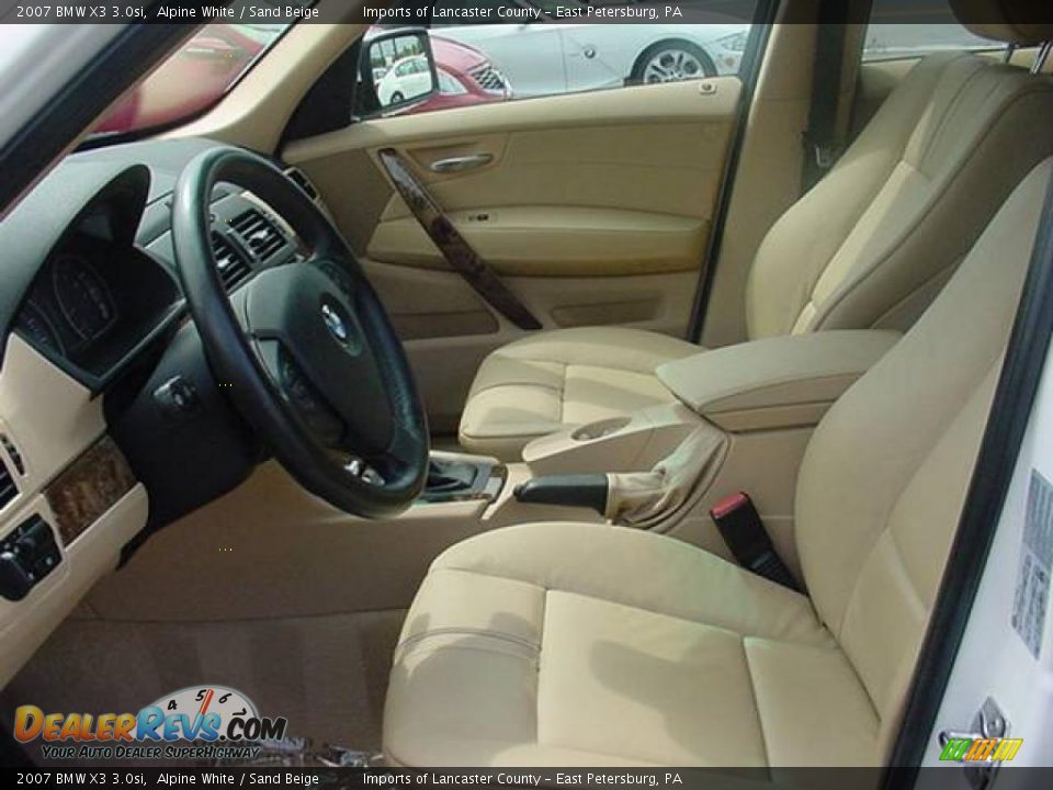 2007 BMW X3 3.0si Alpine White / Sand Beige Photo #9
