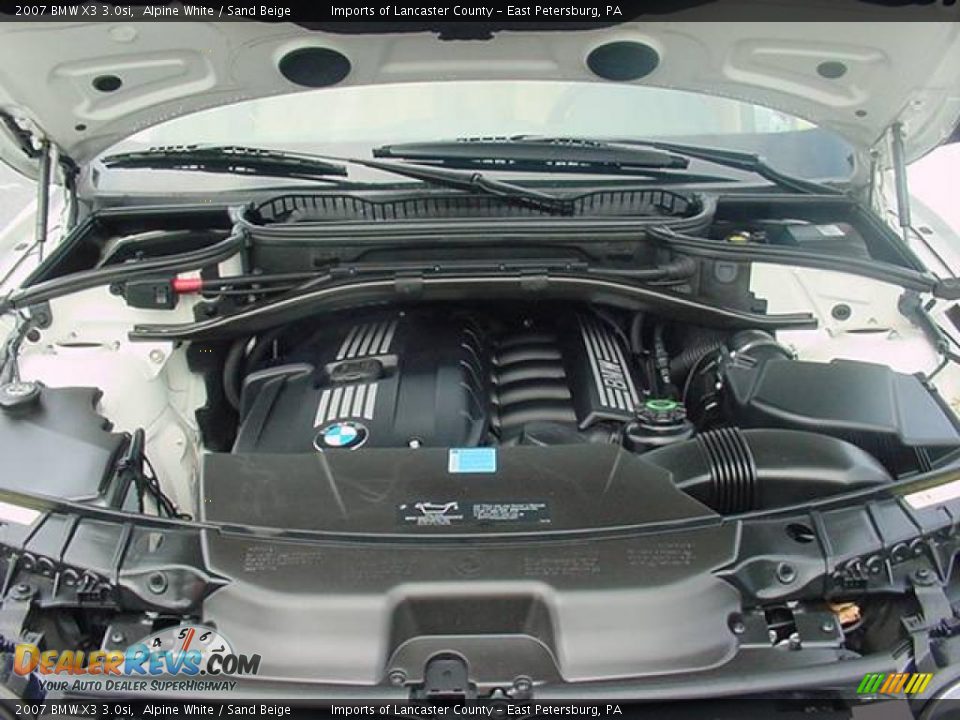 2007 BMW X3 3.0si Alpine White / Sand Beige Photo #13